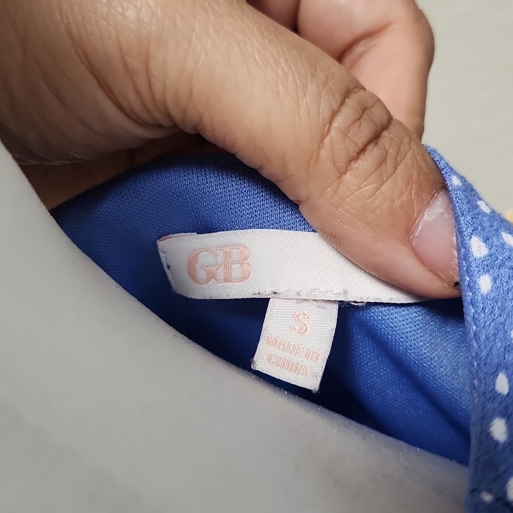 Gianni Bini Blue Polka-dot Dress - Picture 6 of 7